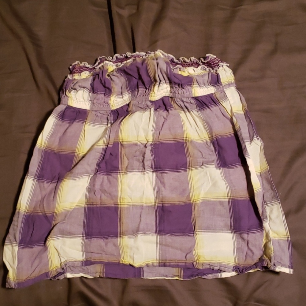 Plaid Purple Tube Top